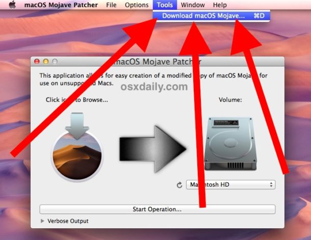Download mojave installer on unsupported macbook pro